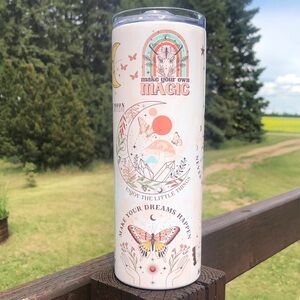 Boho Daily Positive Mystical Affirmations Stainless Steel Tumbler